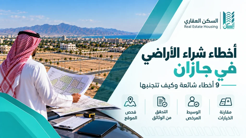 أخطاء شراء الأراضي في جازان: 9 أخطاء شائعة وكيف تتجنبها