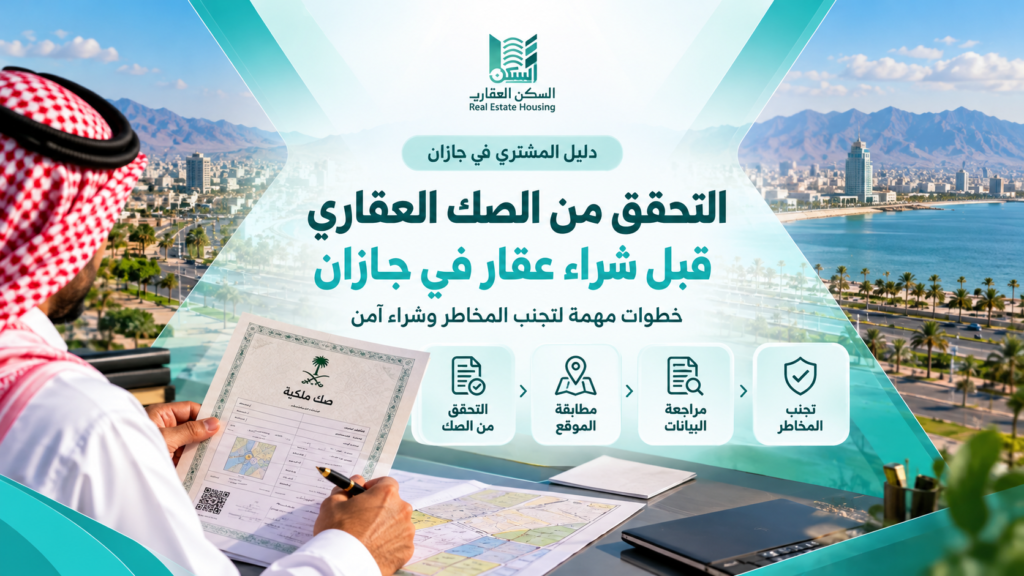 التحقق من الصك العقاري قبل شراء عقار في جازان